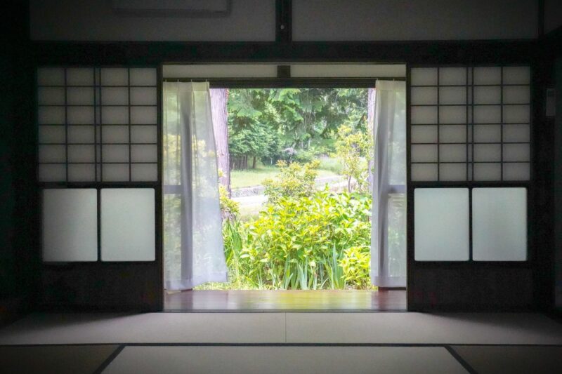 和室から望む景色
